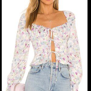 Majorelle Floral Waldorf Blouse
